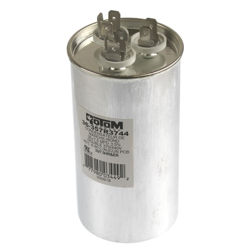 Rotom Dual Run Capacitor, Round, 35/7.5MFD, 370/440V